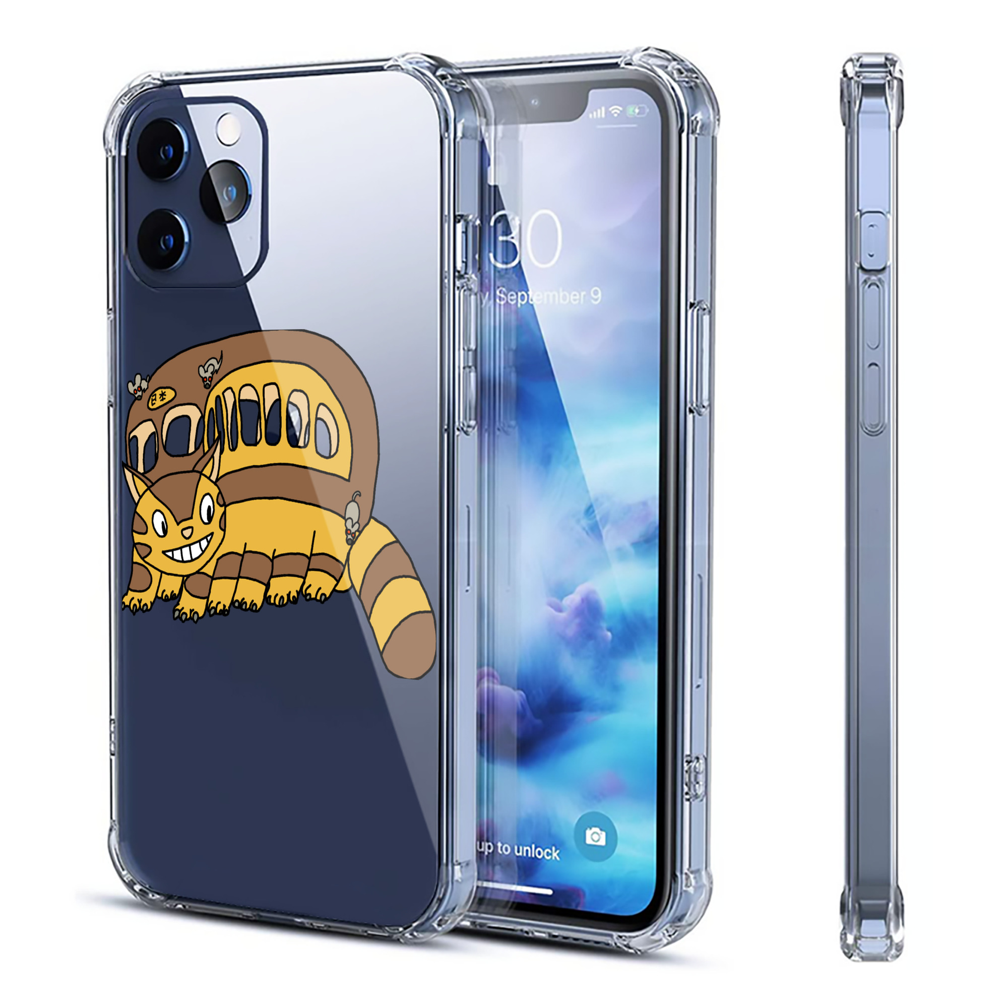 （画像用） となりのトトロ 草壁メイ 草壁サツキ My Neighbor Totoro Satsuki Kusakabe Mei Kusakabe 【iPhone 12シリーズ対応】透明スマホケース（クリアソフトケース）